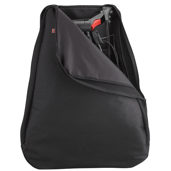 Schwarze Big Max Blade Transporttasche für Golfbags mit teiloffenem Reißverschluss und gepolstertem Innenraum.