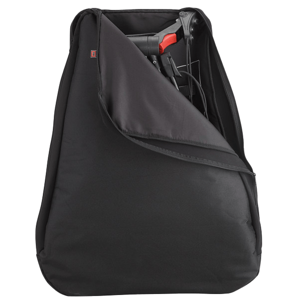 Schwarze Big Max Blade Transporttasche für Golfbags mit teiloffenem Reißverschluss und gepolstertem Innenraum.