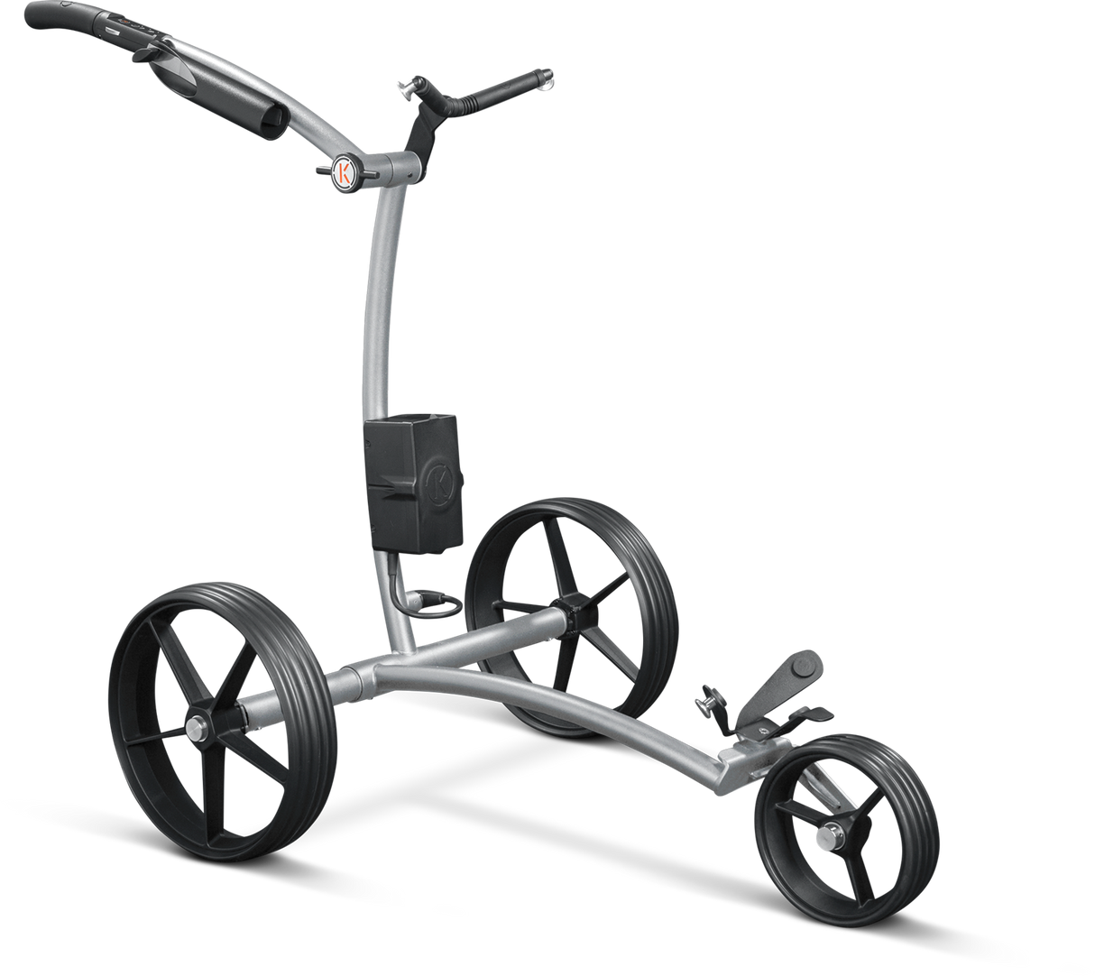 Kiffe K1 Elektro- Trolley - 2025 Golftrolley Elektrisch Kiffe Golf silber-metallic Sportgriff ohne Halter