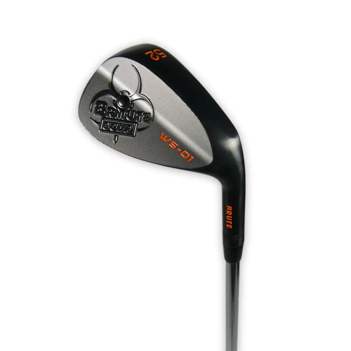 52° Gap Wedge Golfkeule mit mattschwarzem Finish und orangefarbenen Akzenten.