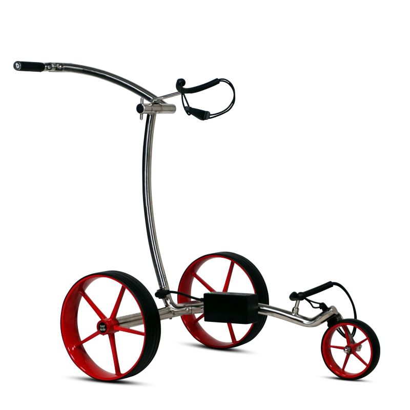 Haicaddy® HC9S Facelift Golftrolley Elektrisch Tourmade Silber/Rot