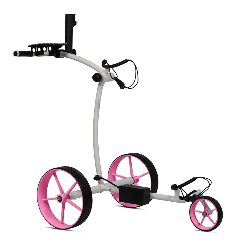 Tour Made RT-670S - Weiß Golftrolley Elektrisch Tourmade Pink