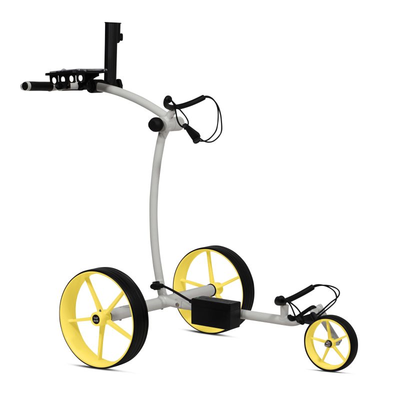 Tour Made RT-670S - Weiß Golftrolley Elektrisch Tourmade Gelb