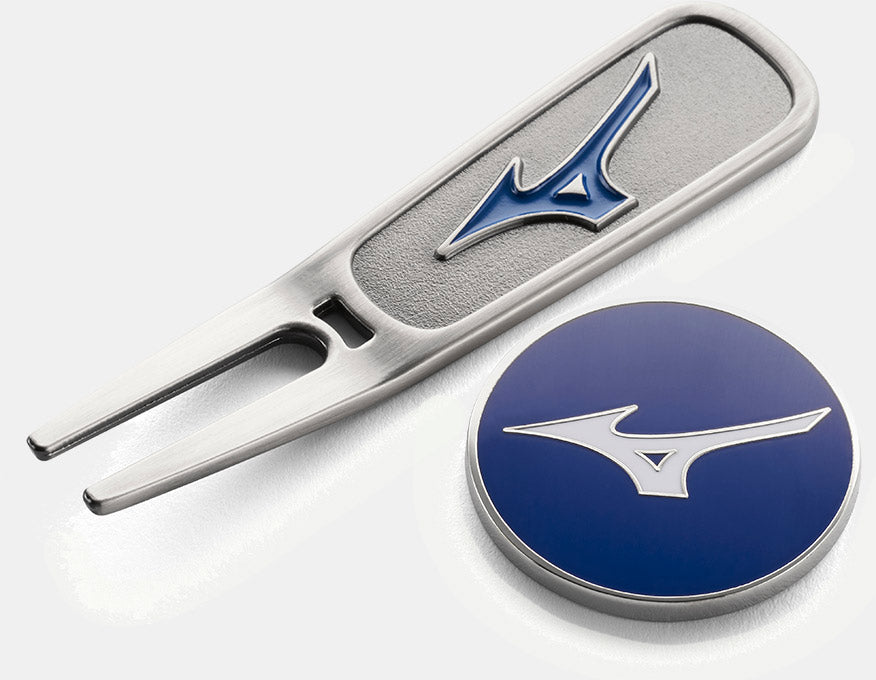 Mizuno RB Pitchgabel & Marker Set Mizuno Golf Silber/Blau