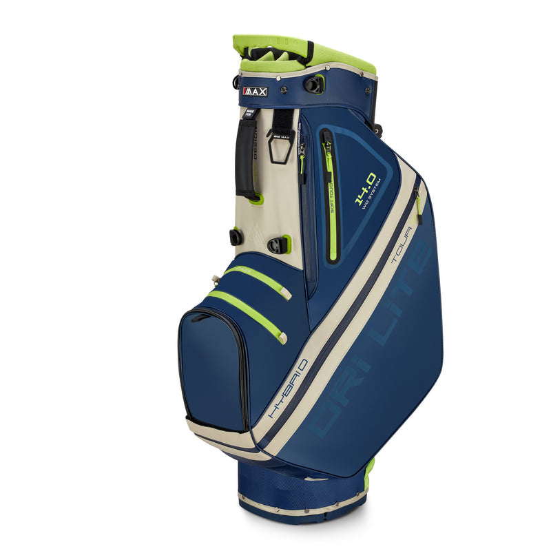 Big Max Dri Lite Hybrid Tour 2 Standbag + Cartbag Cartbags Big Max Navy-Lime