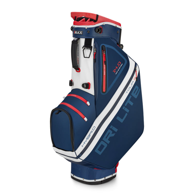 Big Max Dri Lite Hybrid Tour 2 Standbag + Cartbag Cartbags Big Max Navy-Red-White