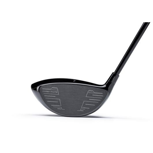 Schwarzer Mizuno ST Max 230 Driver für Linkshänder mit grauer Schlagfläche und Graphit-Schaft.