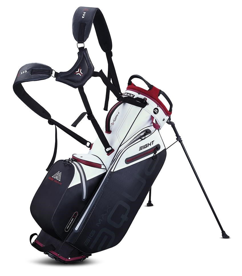 Big Max Aqua Eight G Standbag Carrybag Big Max Weiß-Schwarz-Merlot