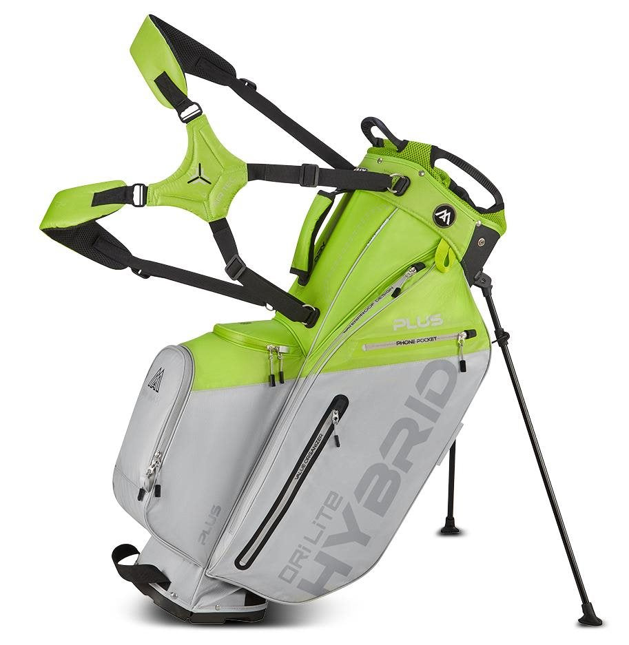 Big Max Dri Lite Hybrid Plus Standbag + Cartbag Carrybag Big Max Lime-Silver
