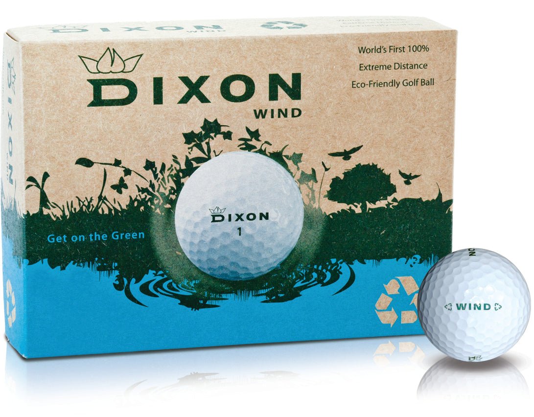 Dixon Wind Golfball mit Polyethylen-Verpackung in Natur- und Blau-Tönen, 12 Dutzend.