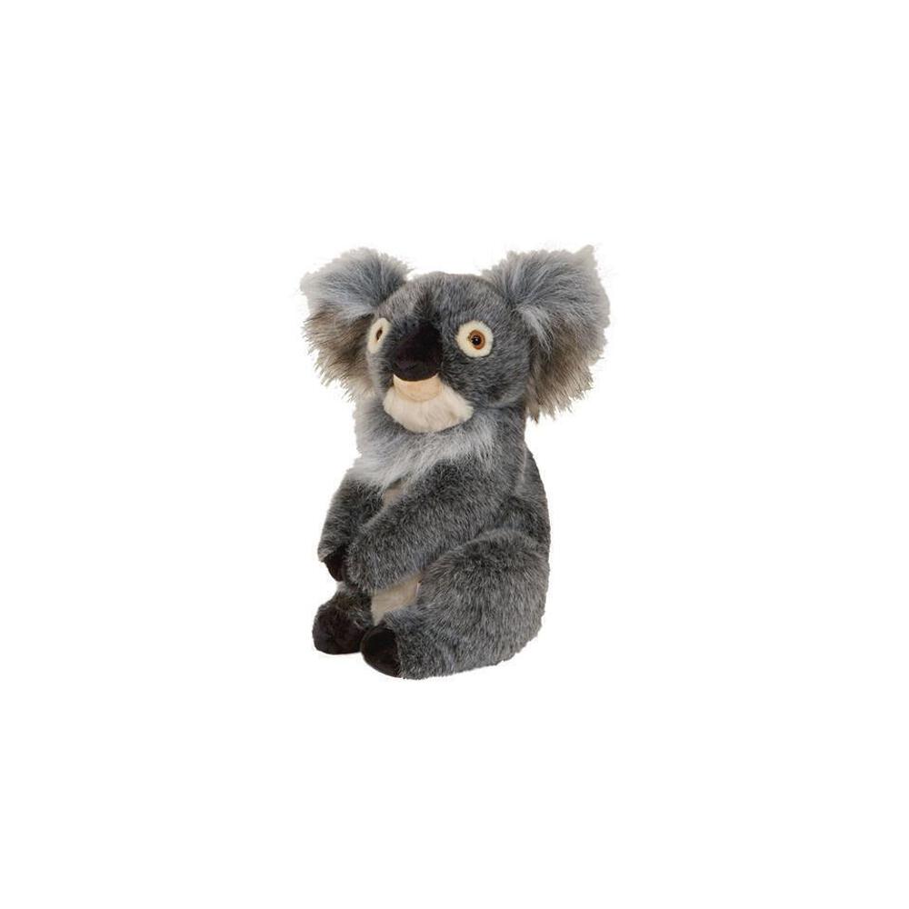 Weicher grauer Koala-Golfschlägerhaubenbezug aus Plüsch mit detailreichem Gesicht und Ohren.