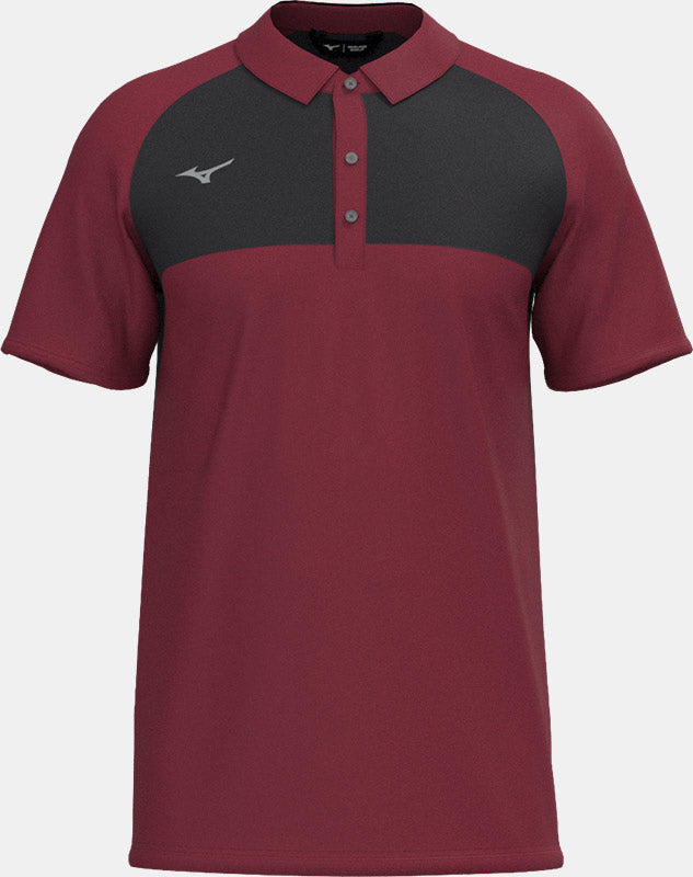 Mizuno Kontrast Polo Mizuno Golf Burgendy S