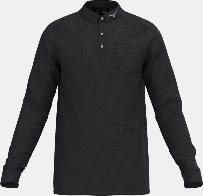 Mizuno Melange L/S Polo Mizuno Golf Schwarz S