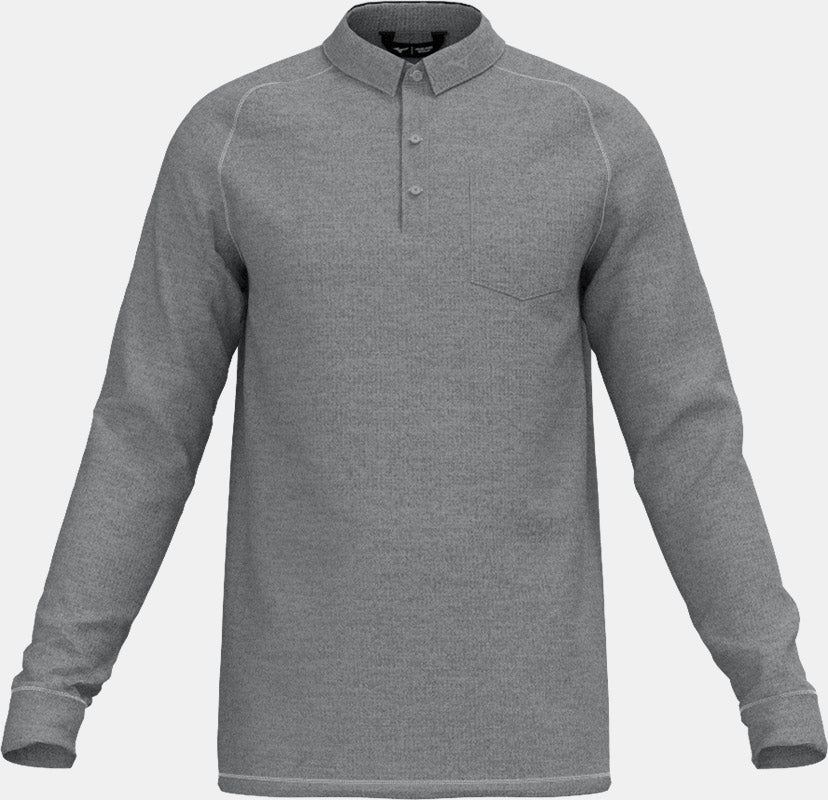 Mizuno Melange L/S Polo Mizuno Golf Grau S