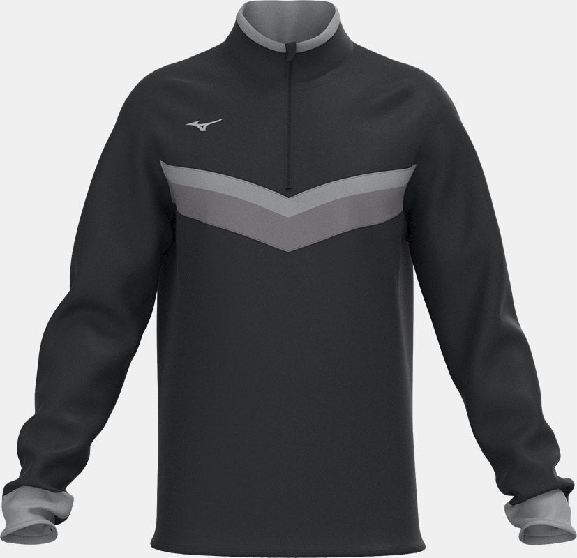 Mizuno V Streifen 1/4 Reißverschluss Mizuno Golf Schwarz S