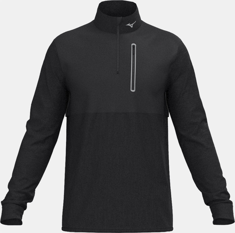 Mizuno Melange Reflect 1/4 Reißverschluss Mizuno Golf Schwarz S