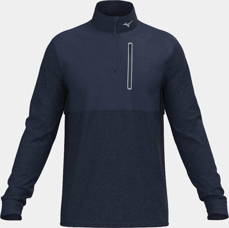 Mizuno Melange Reflect 1/4 Reißverschluss Mizuno Golf Marineblau S