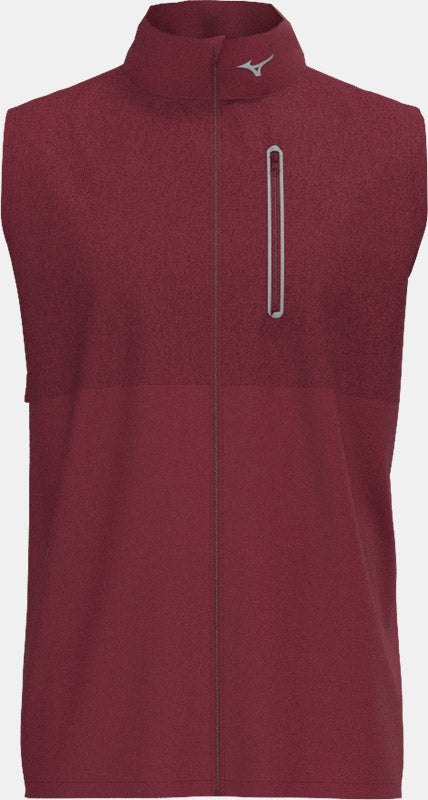 Mizuno Melange Reflect Gilet Mizuno Golf Burgunderrot S