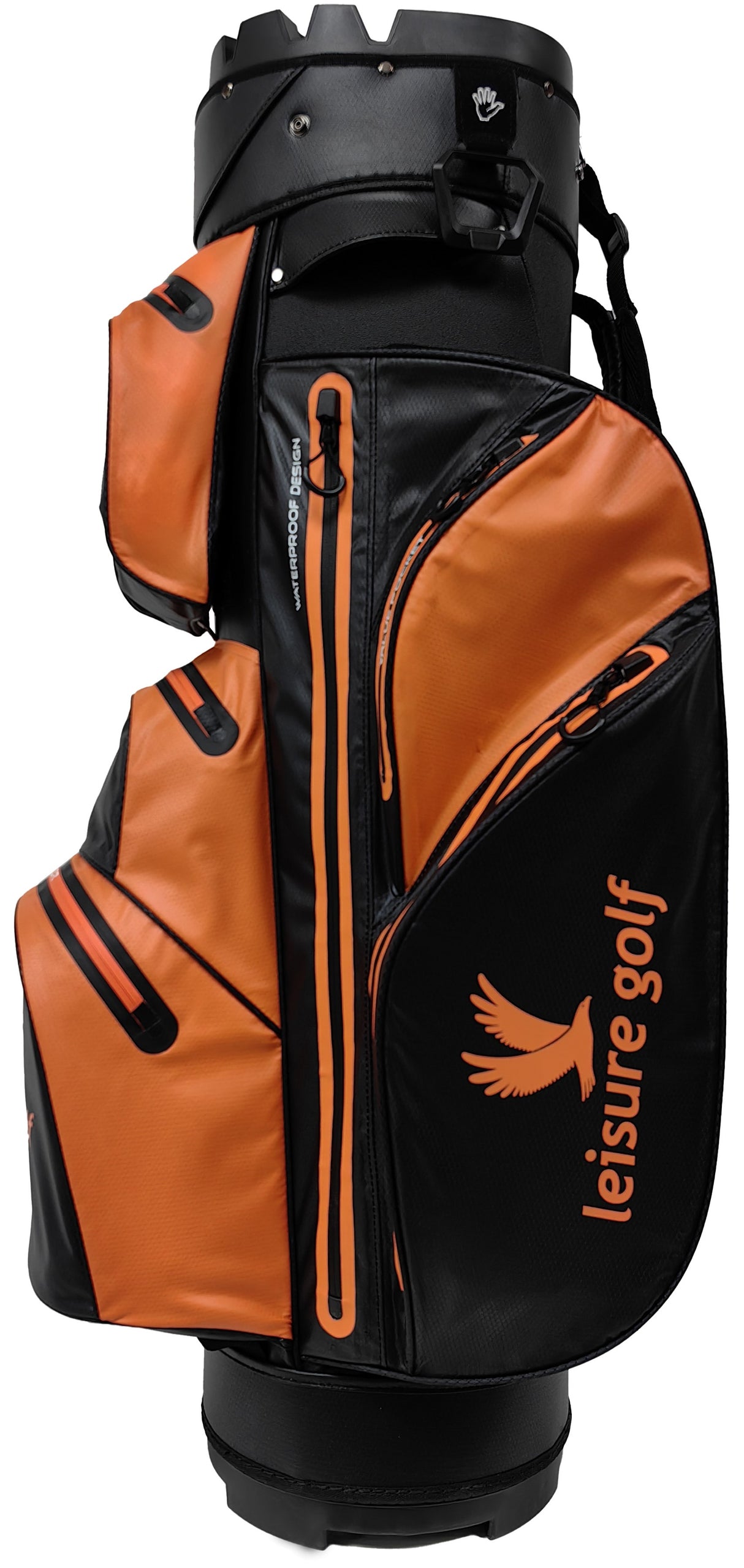 Leisure Golf Watersafe Organizer Cartbag Schwarz/Orange Cartbags Leisure Golf