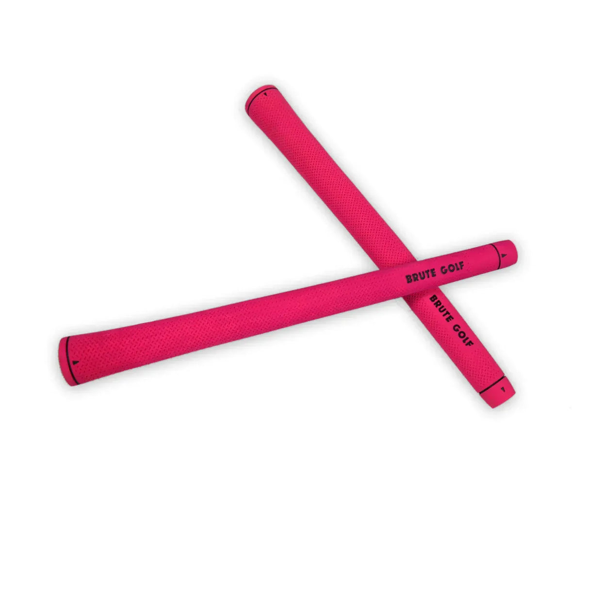 Neon-pinke Golfschlägergriffe Brute 2.1 Super Speed Stiff mit schwarzer Schrift.