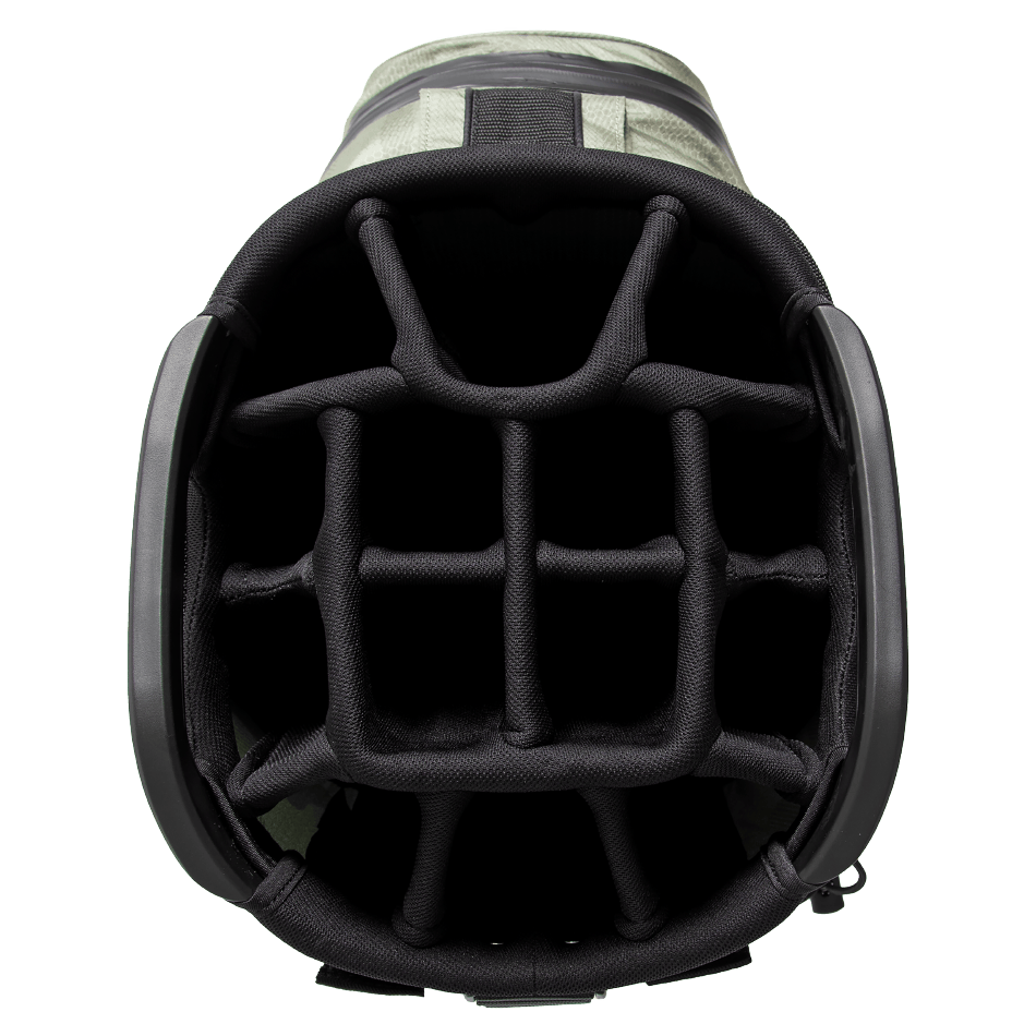 Callaway Chase 14 Dry Cartbag mit 14-fach Organizer, schwarz und silber-hydrangea, gepolstert.