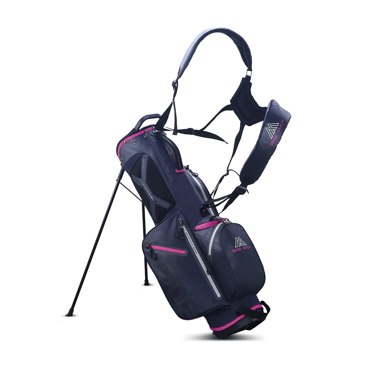 Big Max Aqua Seven G Standbag Carrybag Big Max Steel-Blue-Fuchsia