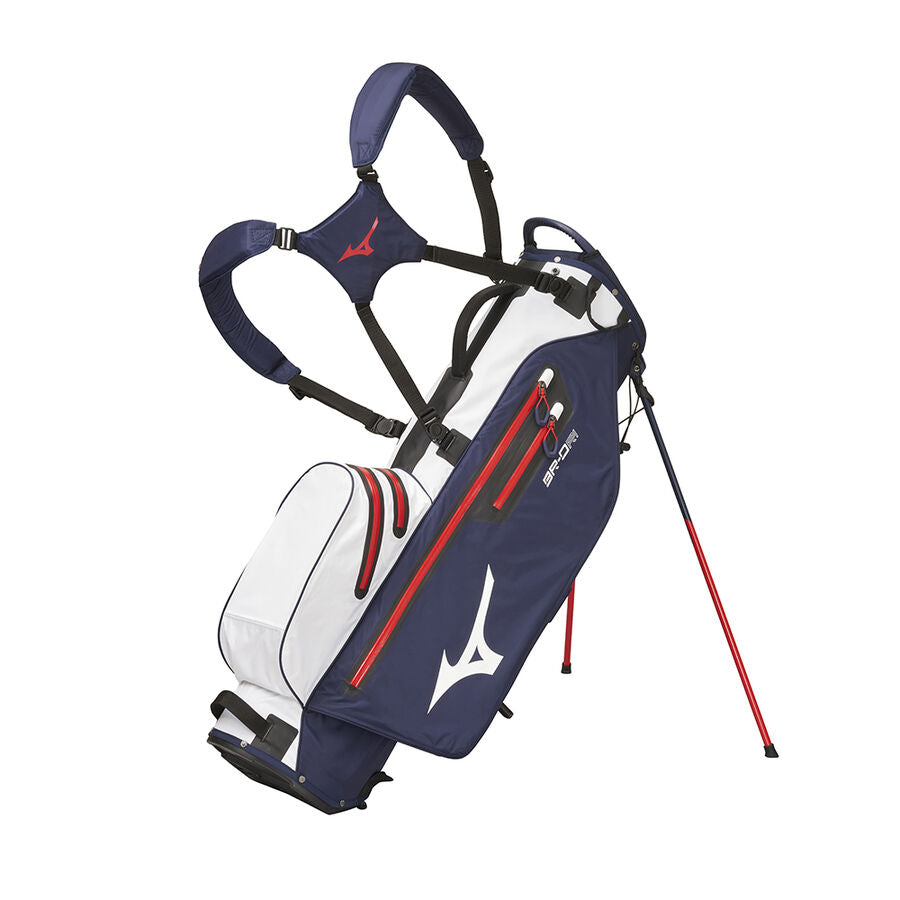 Mizuno BR-DRI Stand Bag Carrybag Mizuno Golf Stabblau/Weiß Einheitsgröße