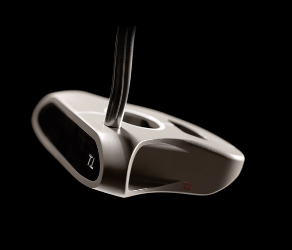 Nickel Putter No1 Golf-Putter mit matt-silberner Oberfläche und schwarzem Markierfeld.