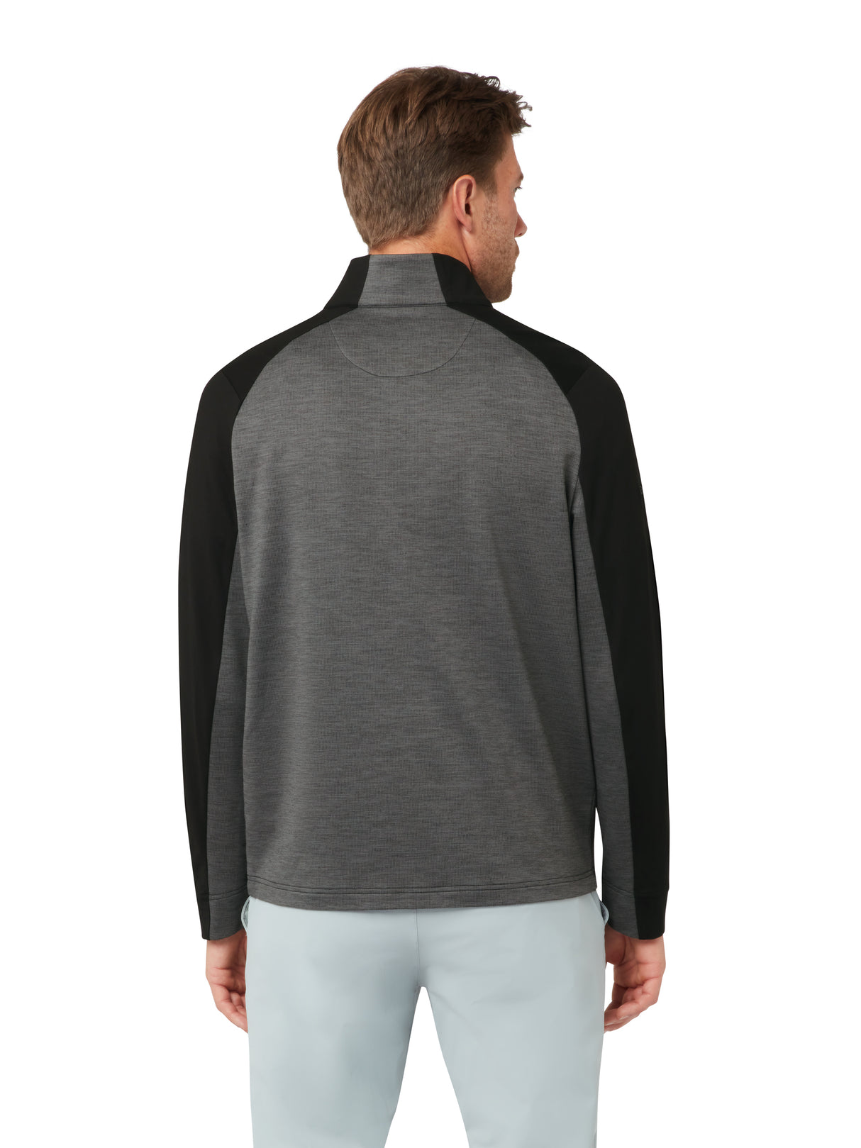 Callaway Herren Lux Touch 1/4 Zip Langarm Caviar Ansicht 2