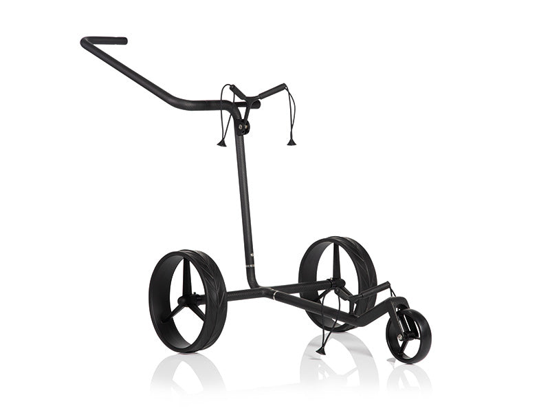 Jucad Carbon Shadow Golftrolley Drei-Rad Golftrolley Jucad Golf Schwarz-Matt Blau Blau