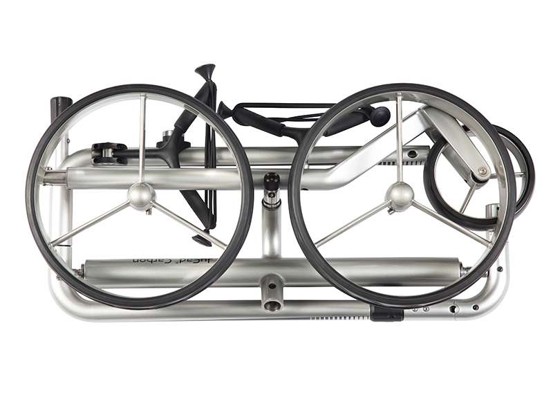 JuCad Carbon Travel 2.0 silber-schwarz Golftrolley Elektrisch Jucad Golf