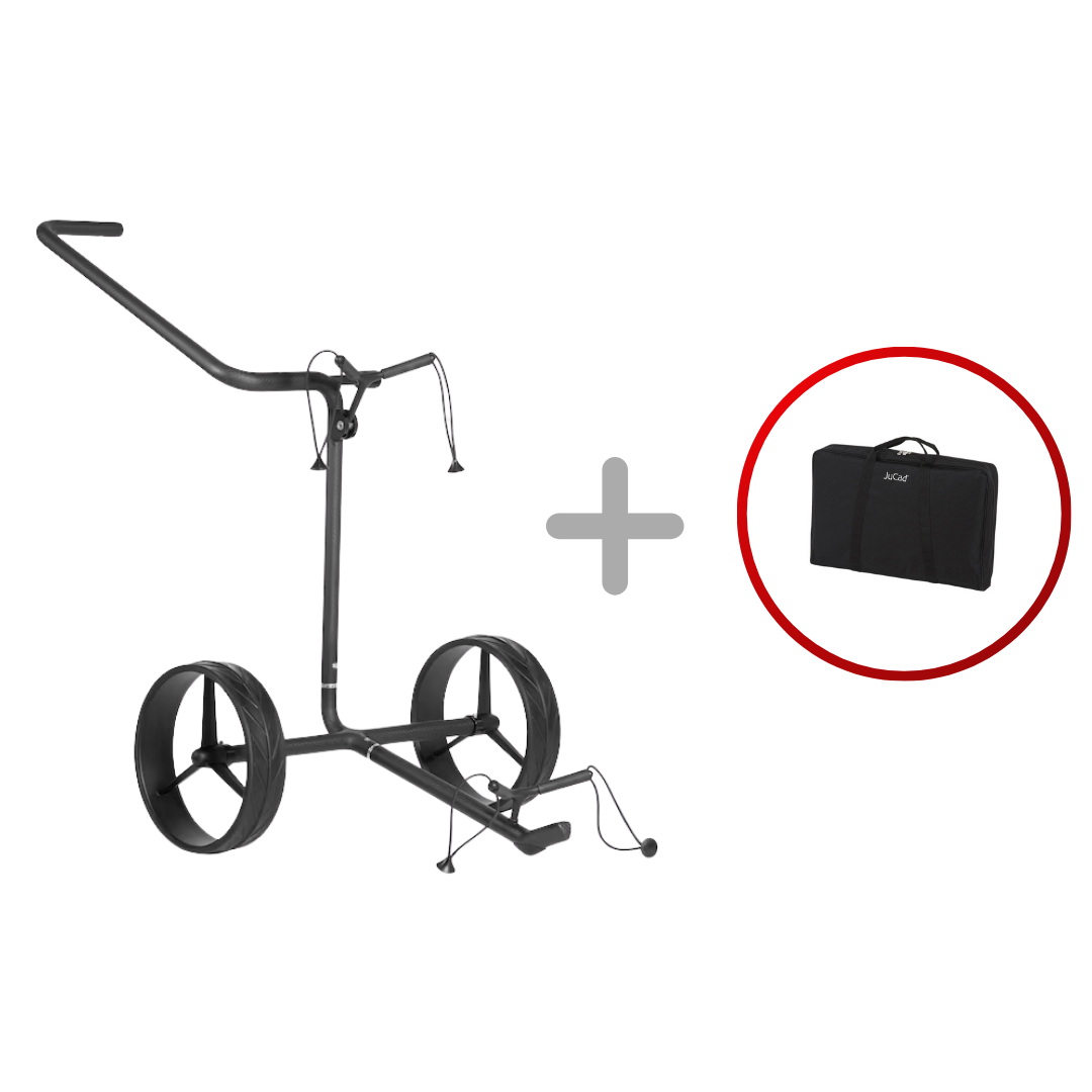 Jucad Carbon Shadow Golftrolley Zwei-Rad Golftrolley Jucad Golf