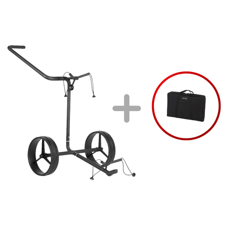 Jucad Carbon Shadow Golftrolley Zwei-Rad Golftrolley Jucad Golf