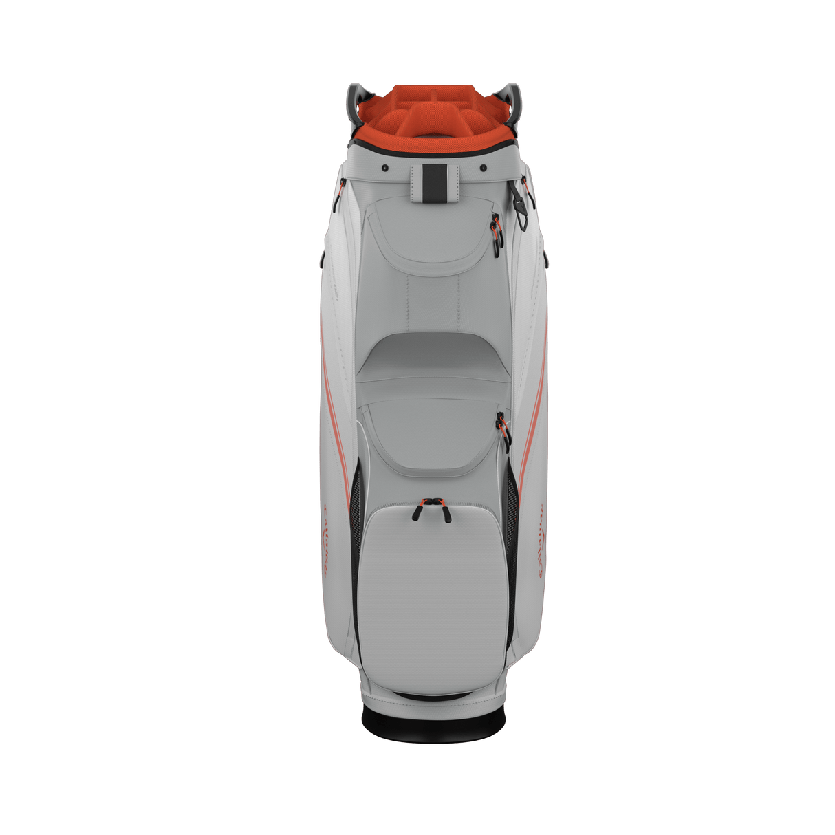 Callaway Chase 14 Cart Bag in Silber-Hydrangea mit mehreren Fächern und separatem Schlägerhalter.