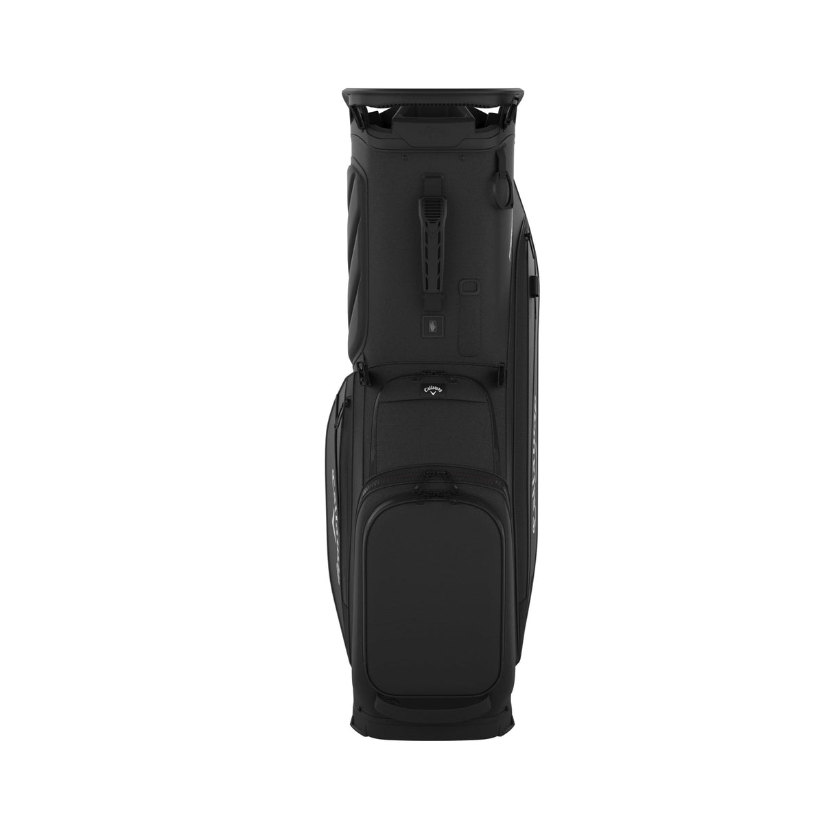 Schwarzes Callaway Fairway 14 Stand Golfbag mit mehreren Taschen und Tragegriff.