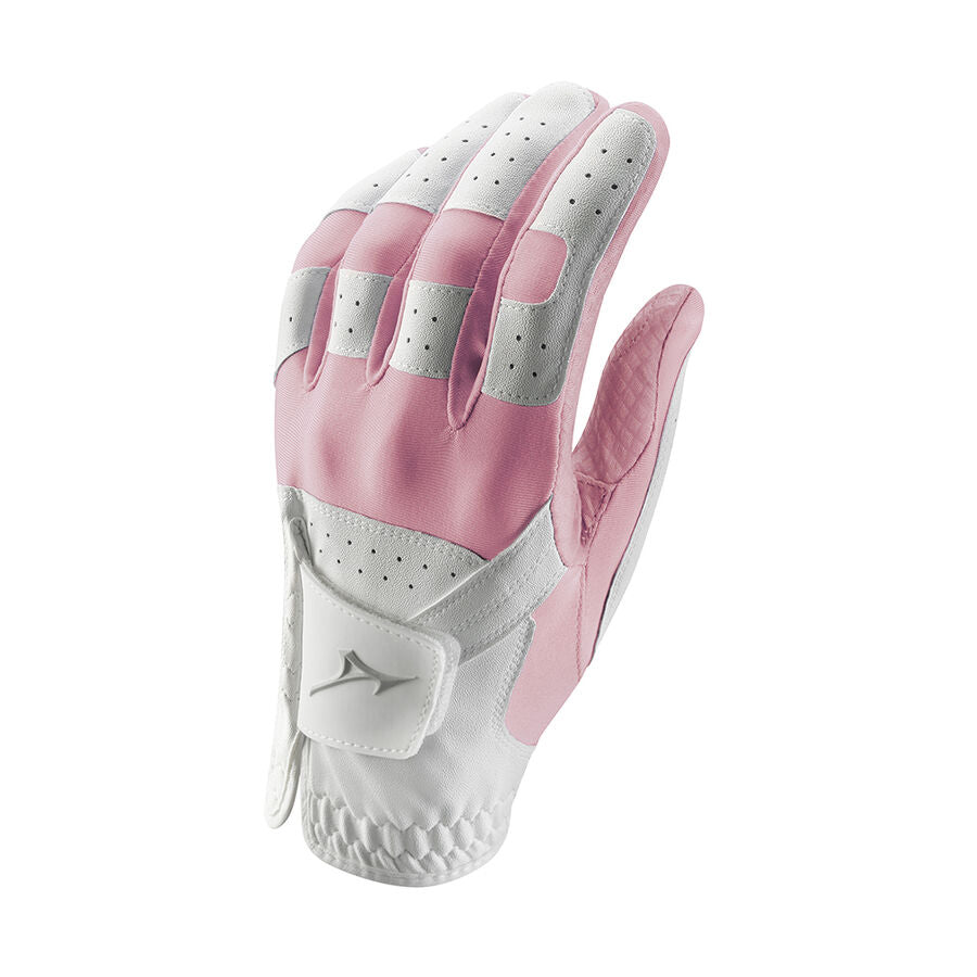 Mizuno Stretch Glove Damen Linke Hand - 6er Pack Mizuno Golf Weiß/Rosa Einheitsgröße