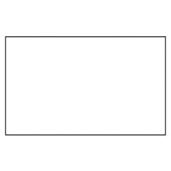 Weiße rechteckige Polyesterfahne mit glatter Oberfläche und klaren Kanten.