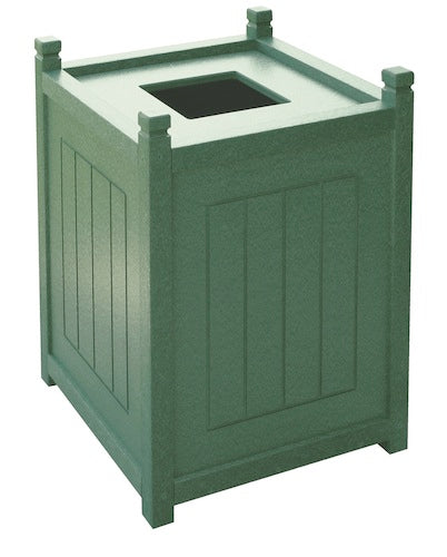 Abfallbehälter Eckig Grün Abfallkörbe Golftech