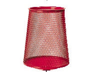 Ersatzpapierkorb Standard Golf Rot mit Spike - 34 Liter Abfallkörbe Golftech
