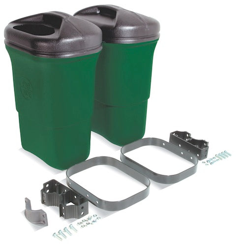 Recycling Center Double Unit Grün Abfallkörbe Golftech