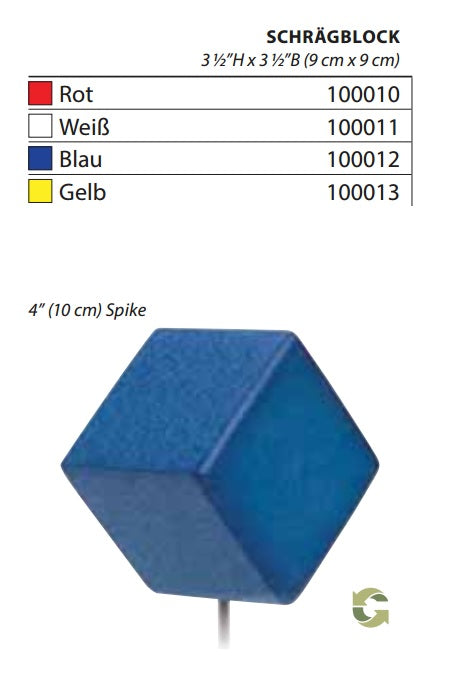 Tee Marker Schrägblock weiß Tee Marker Golftech