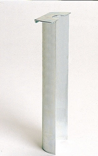 Silberne, gerade Ersatzklinge aus Metall mit rechteckigem Befestigungsloch oben.