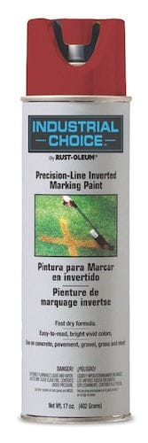 Dose Bodenmarkierungsfarbe Turf Marking rot mit Sprühkopf für präzise Markierungen.