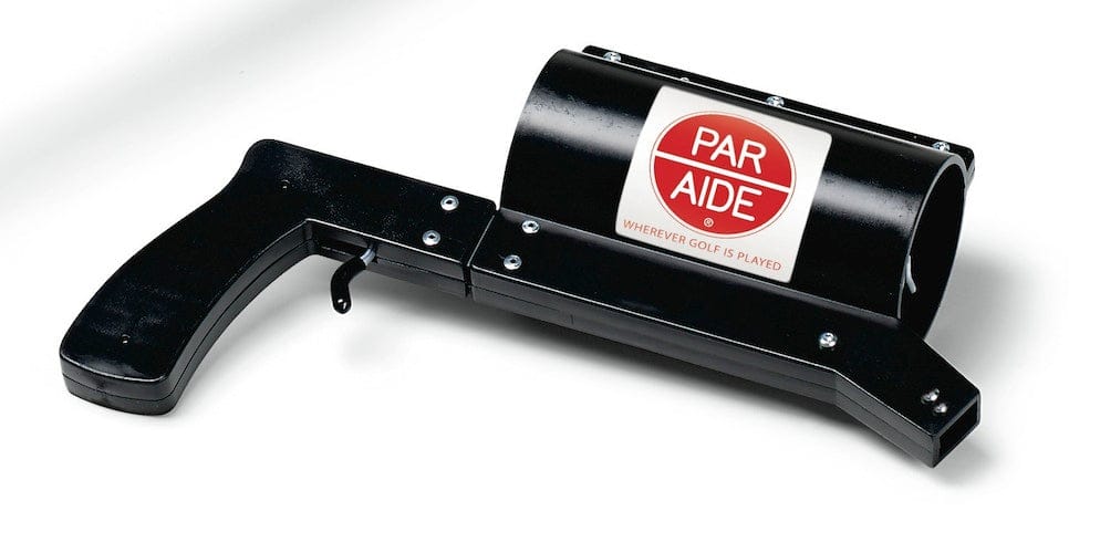 Schwarzer Handapplikator mit ergonomischem Griff und rotem Par Aide Logo.