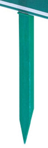 Grüner spitzer Ersatzspieß aus Kunststoff für Informationsschilder.