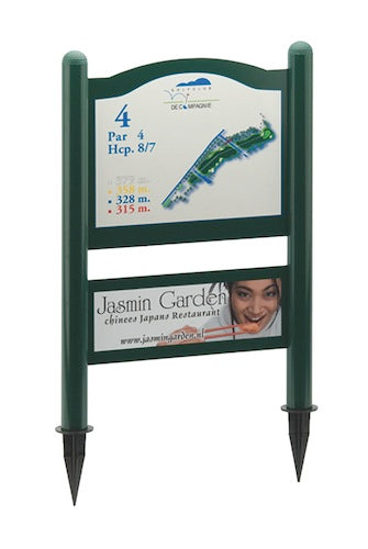 Tee Signs Aufkleber für Schild 40 x 48 cm - bedruckt exkl. Layoutkosten Steckschilder Golftech