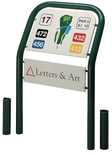 Tee Sign IMAX Abschlagtafel Senior – mit Sponsorschild – ohne Druck Steckschilder Golftech