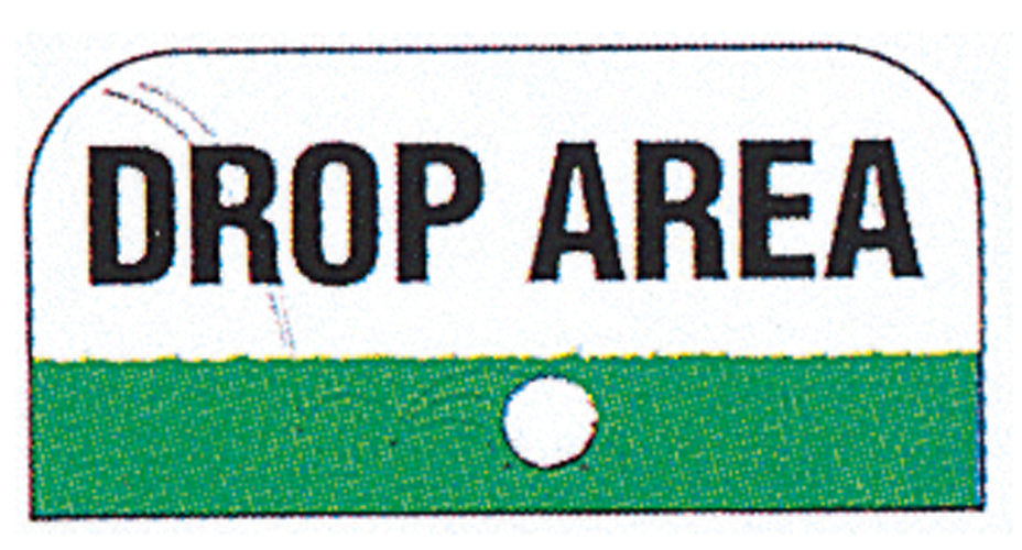 Informationsschild - 15 x 30 cm "DROP AREA" Informationsschilder Golftech