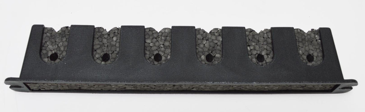 Schwarze Fahnen Caddie Halterung aus Kunststoff mit sechs Fächern, 2 Stück Set.