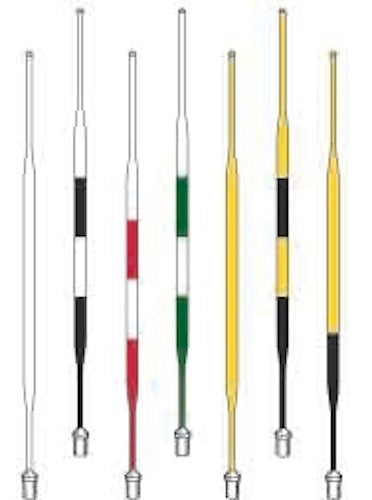 Fahnenstange Tournament 2,3 m Weiß-Schwarz Fahnenstangen Golftech